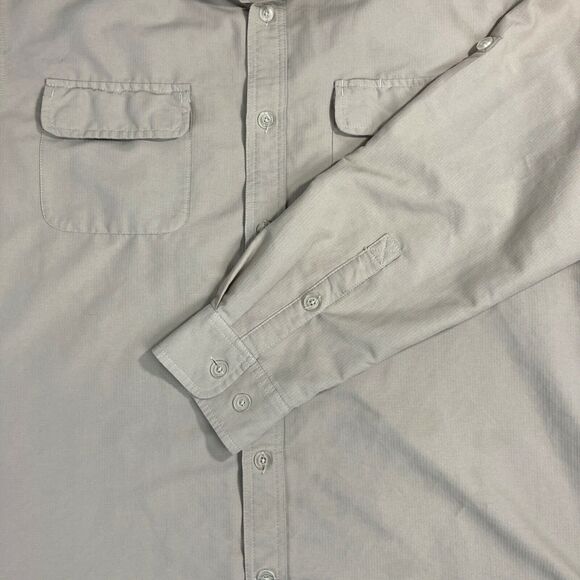 Duluth Trading Mens Beige Light Brown Long Sleeve Button Shirt Outdoor XL - Picture 2 of 8